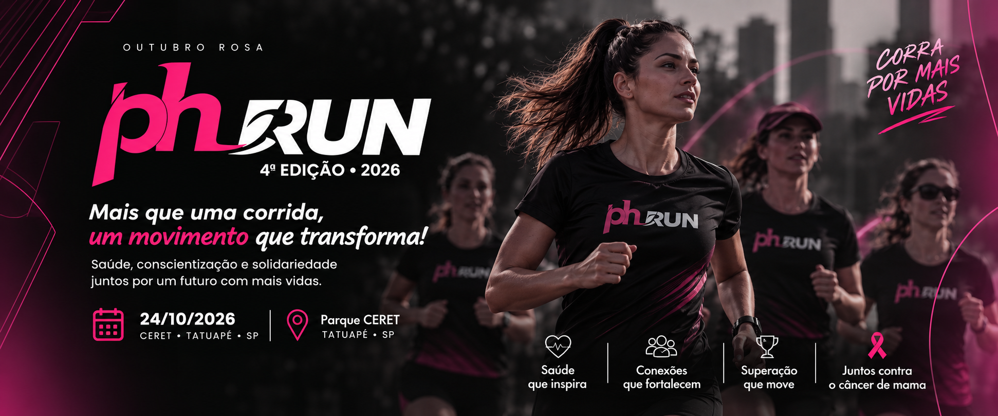 Por que a PH Run corre pela conscientização sobre o câncer de mama?